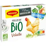 Maggi Bouillon Kub Volaille Dégraissé Bio - 8 tablettes, 8x10g