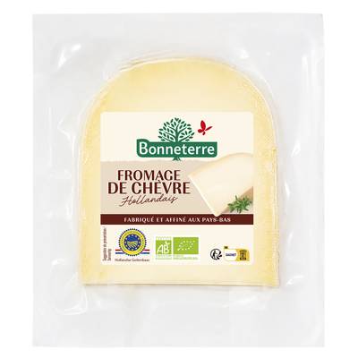 Bonneterre Fromage de chèvre de Hollande bio type Gouda, 200G