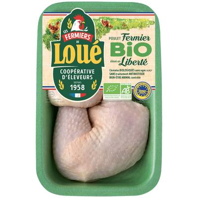 Loué Cuisses de Poulet Fermier Bio, 2x240g