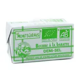 Le Montsûrais Beurre bio 1/2 Sel à la baratte, 250g