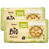 Auchan BIO Oeufs Bio, Lot de 2x18 oeufs