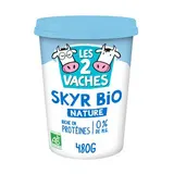 Les 2 Vaches Skyr nature bio 0%mg, 480g