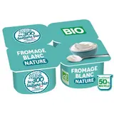 Les 300 laitiers bio Fromage blanc bio nature, 4x100g