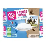 Osé Bio Yaourt nature bio au lait entier, 12x125g