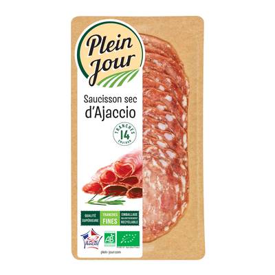 Plein Jour Saucisson Sec d'Ajaccio BIO, 80g