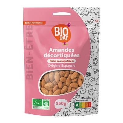 Bioday Amandes décortiquées bio, 250g