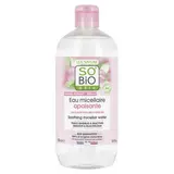 SO'BIO ETIC Eau micellaire apaisante, jus d'Aloe vera bio équitable, peaux sensibles à réactives, 500ml