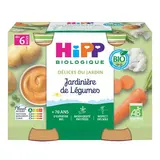 Hipp - Délices du Jardin Jardinière de Légumes Bio Pot Bébé Dès 6 mois, 2x190g
