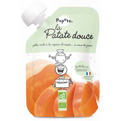 Popote Patate Douce Bio Gourde Bébé Dès 4/6 mois, 120g