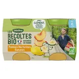 Blédina - Les Récoltes Bio Pomme Nectarine Banane Bio Pot Bébé Dès 6 mois, 2x130g