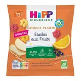 Hipp - Crousti Plaisir Etoiles aux Fruits Bio Dès 12 Mois, 30g