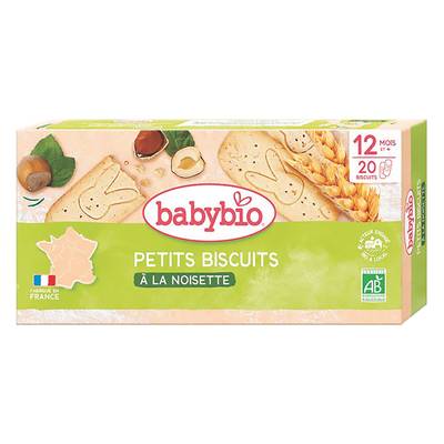 Babybio Petits Biscuits à la Noisette Bio Bébé Dès 12 mois, 160g
