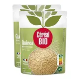 Céréal Bio Quinoa au naturel Vegan Bio en sachet micro-ondable, Lot de 2x220g