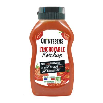 Quintesens L'incroyable Ketchup bio en Flacon Souple Squeeze, 280g