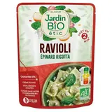 Jardin Bio Etic Ravioli Epinard Ricotta Bio en sachet micro-ondable, 250g