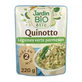 Jardin Bio Etic Quinotto Légumes Vert Parmesan Bio en sachet micro-ondable, 220g