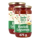 Jardin Bio Etic Ravioli aux légumes bio en bocal, Lot de 2x675g