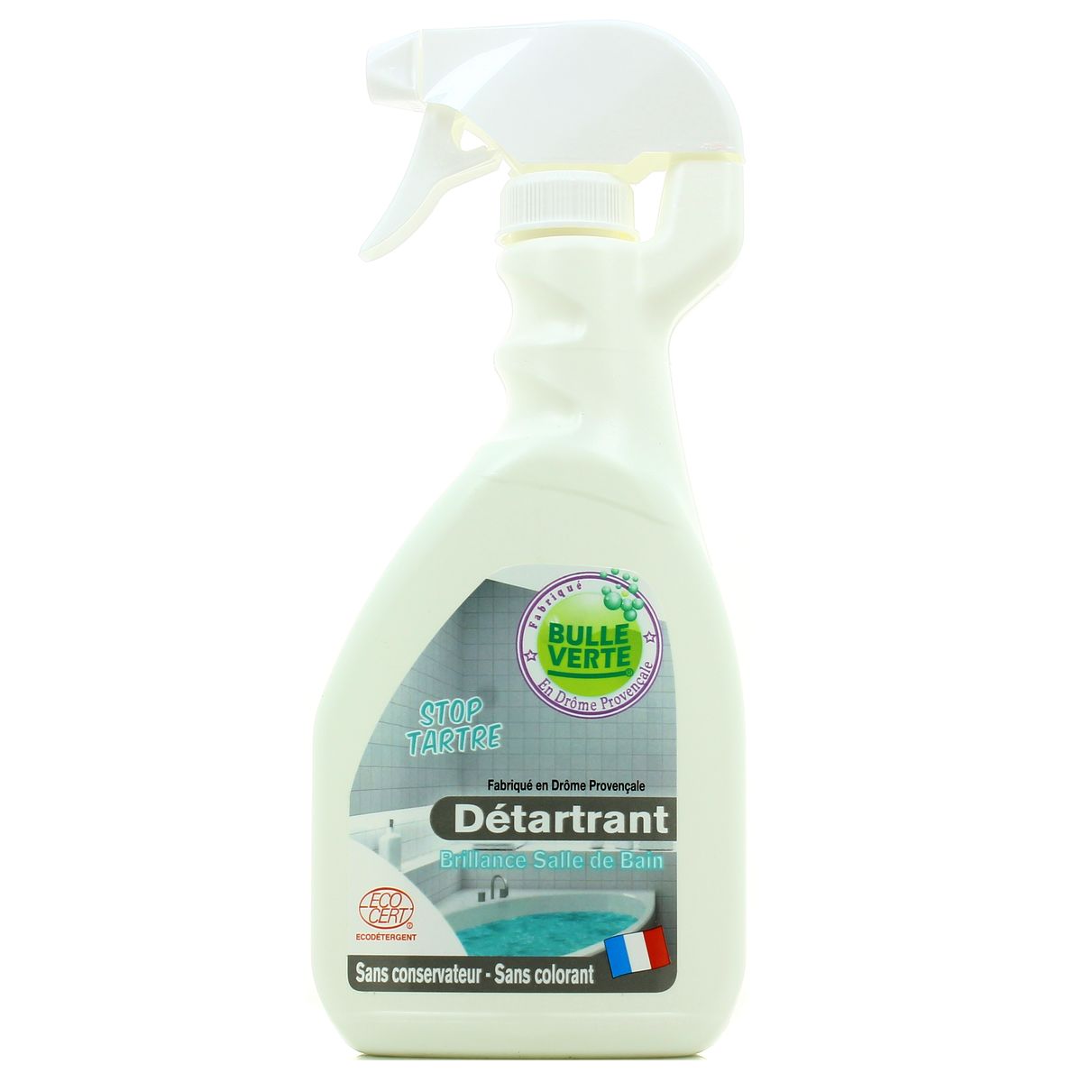 Bulle Verte Détartrant Salle de Bain Ecologique Ecocert, 500ml