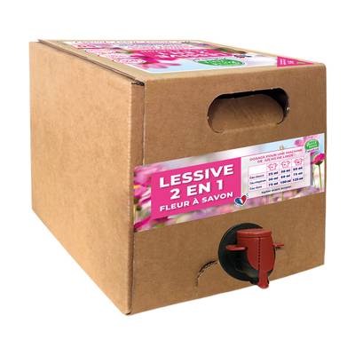 Bulle Verte Lessive liquide 2 en 1 Fleur à Savon ECOCERT, Bidon de 3L