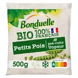 Bonduelle Petits pois Bio 100% Français pré-cuits vapeur, Sachet de 500g