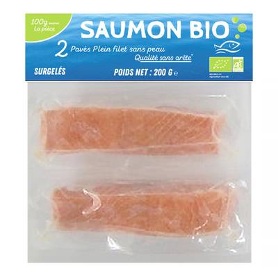 Pavé de Saumon Bio sans peau sans arête, 2x100g