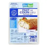 Bleu Vert Filets de colin-lieu MSC panure bio, 2x100g
