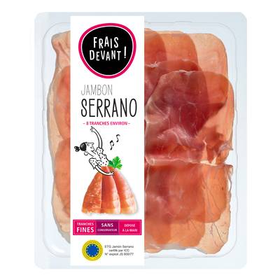 Frais Devant Jambon Serrano Sans Conservateurs, 100g