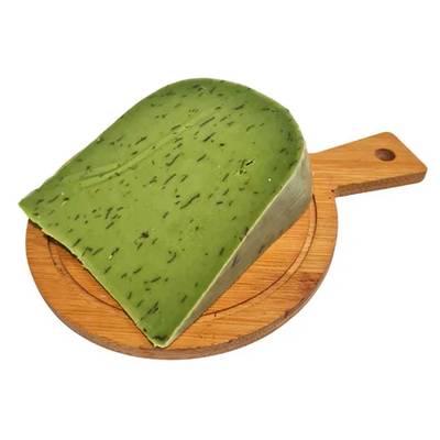 Le Chariot à fromages, Artisan Fromager Gouda Fermier Pesto Basilic, environ 200g