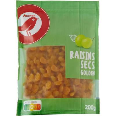 Auchan Raisins Secs Golden, 200g