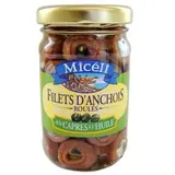 Miceli Filets d'Anchois Roulés aux Câpres à l'Huile, 63g
