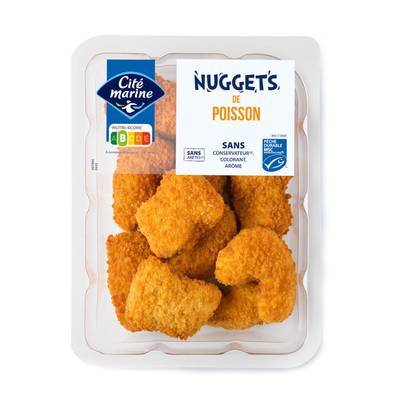 Cité Marine Nuggets de Poisson pané, Barquette de 200g