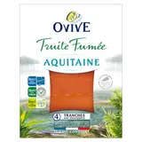 Ovive Truite d'Aquitaine Fumée au Bois de Hêtre, 4 tranches - 120g