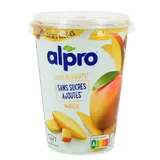 Alpro Dessert végétal soja mangue sans sucres, 400g