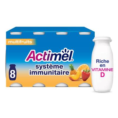 Actimel Yaourt à boire multifruits, 8x100g