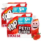 Yop Yaourt à Boire Fraise, Lot de 2 - 6x180g