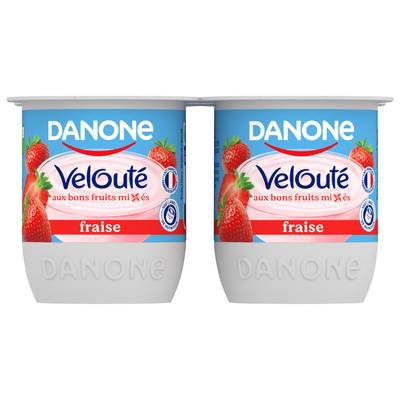 Velouté Fruix Yaourts brassés aux fraises, 4x125g