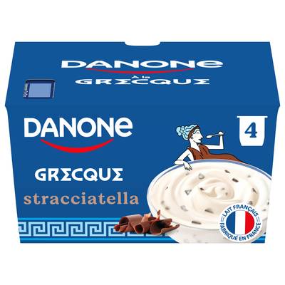 Danone Yaourt à la grecque straciatella, 4x110g