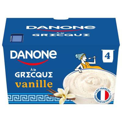 Danone Yaourt à la grecque vanille, 4x110g
