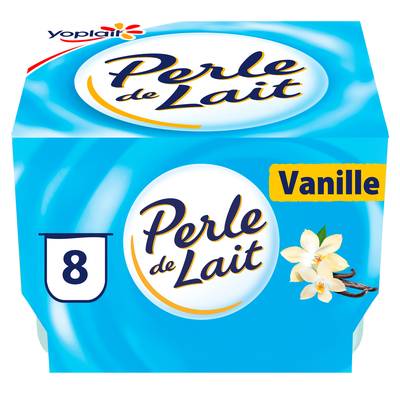 Perle de lait Yaourt à la Vanille, 8x125g
