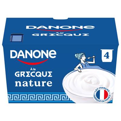 Danone Yaourt à la grecque nature, 4x110g