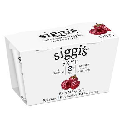 Siggi's Skyr 2%mg Framboise, 2x140g