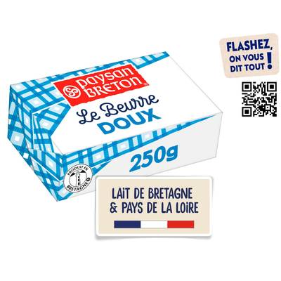Paysan Breton Beurre doux plaquette, 250g