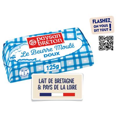 Paysan Breton Beurre moulé doux, 125g