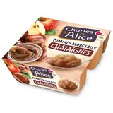 Charles et Alice Pommes morceaux et châtaignes, 4x97g