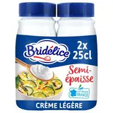 Bridélice Crème 18% Mg Légère Semi Epaisse UHT, 2x25cl