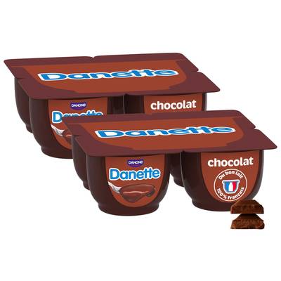 Danette Crème Dessert Chocolat, Lot de 2 - 4x125g