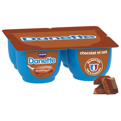 Danette Crème dessert chocolat au lait, 4x125g