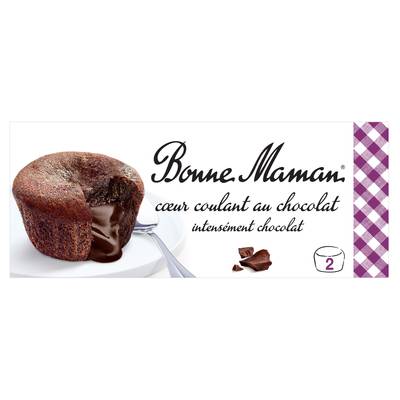 Bonne Maman Coeur Fondant au Chocolat, 2x80g
