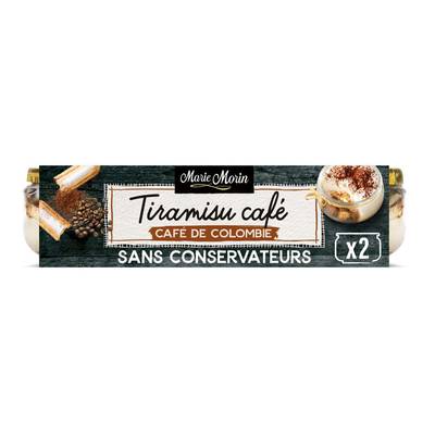 Marie Morin Tiramisu au Café Origine Colombie, 2x80g