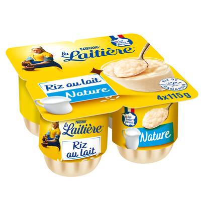 La laitière Riz au lait nature, 4x115g